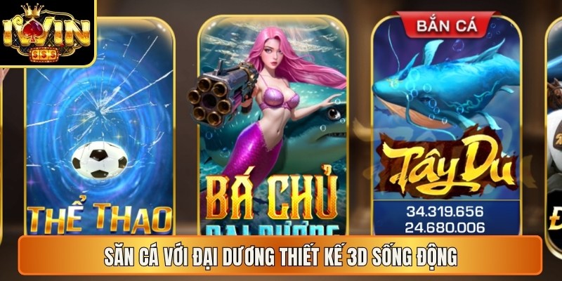 Săn cá với đại dương thiết kế 3D sống động